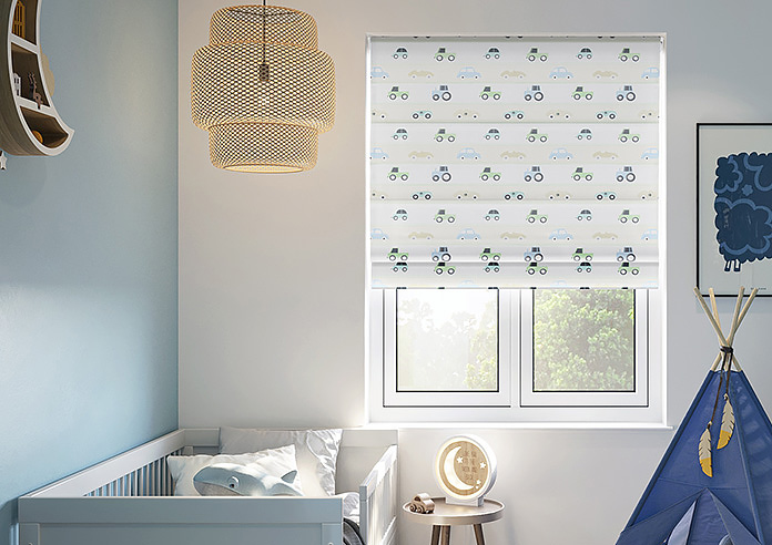 Brum Brum, Neutral - Roman Blind - Image 3